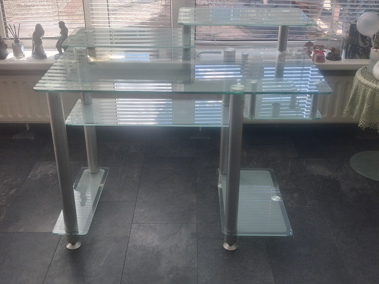 glazen bureau 55x100cm, Ophalen, Gebruikt