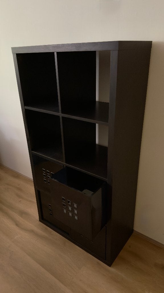 IKEA Kallax 2x4 met bakken, Ophalen, 50 tot 100 cm, Zo goed als nieuw, 150 tot 200 cm