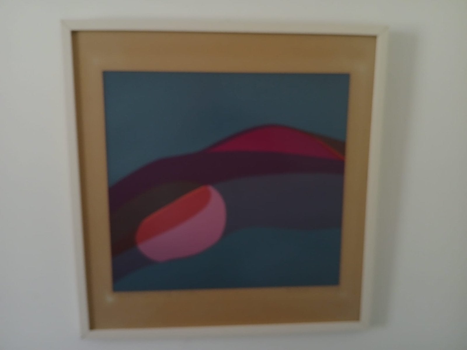 Lino van Harr Scheffer "Avond landschap", Ophalen, Abstract, Ingelijst, Olieverf