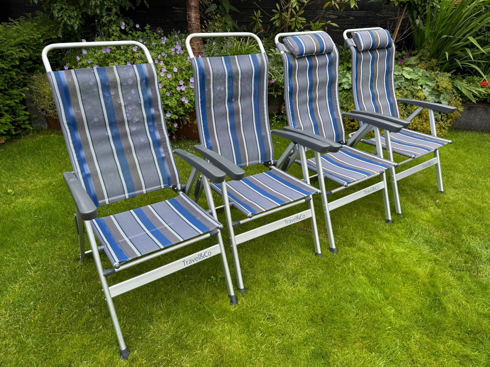 4x Travel&Co Campingstoelen - Verstelbaar en Comfortabel, Ophalen, Gebruikt, Campingstoel
