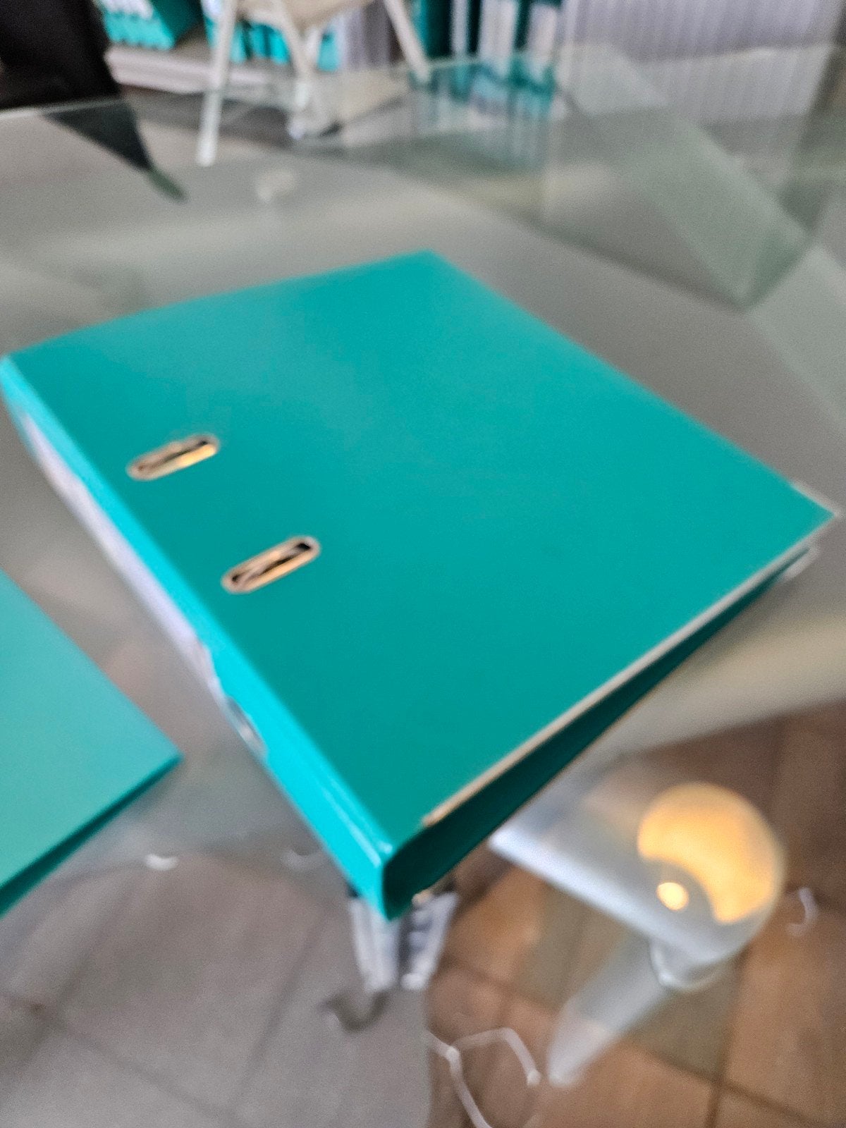 480 x Turquoise ordner voor kantoor of thuis, Ophalen, Gebruikt, Overige typen