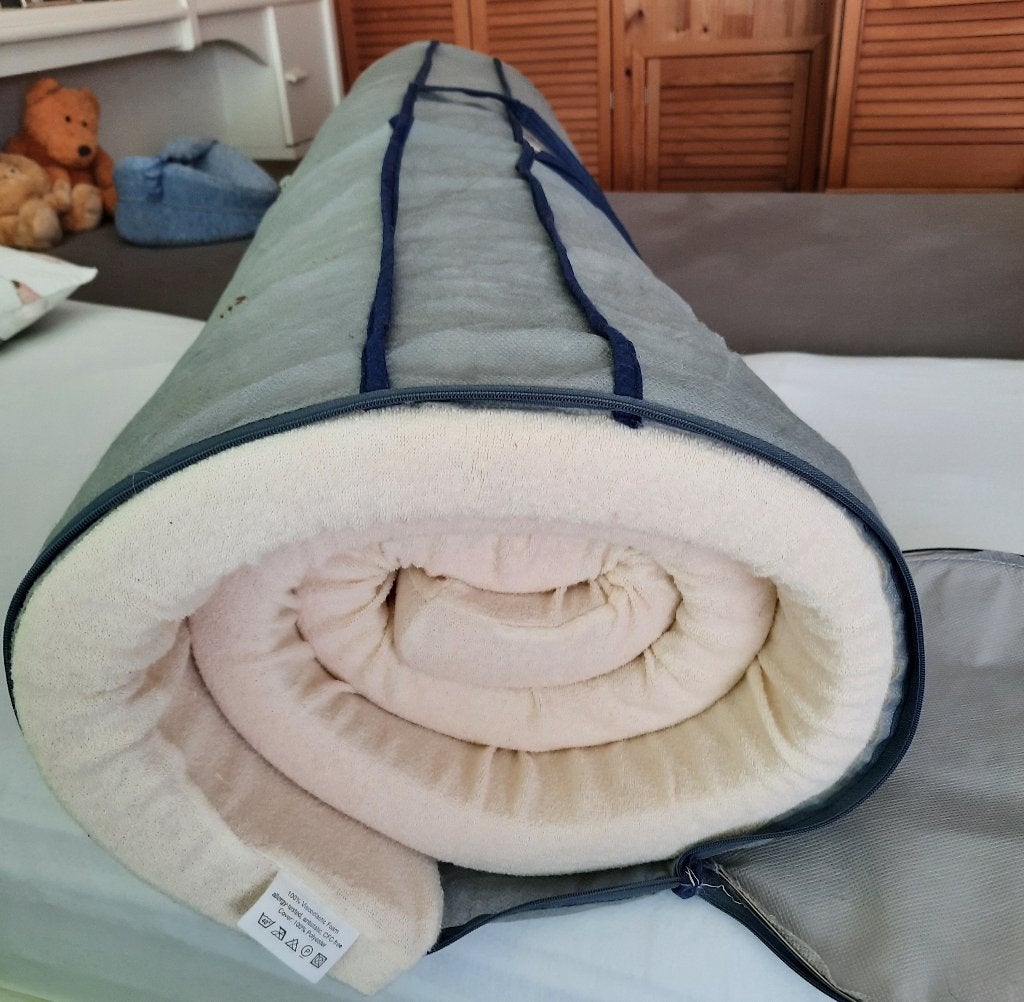 Oprolbare oplegmatras- ideaal voor in camper of caravan, Ophalen, Gebruikt