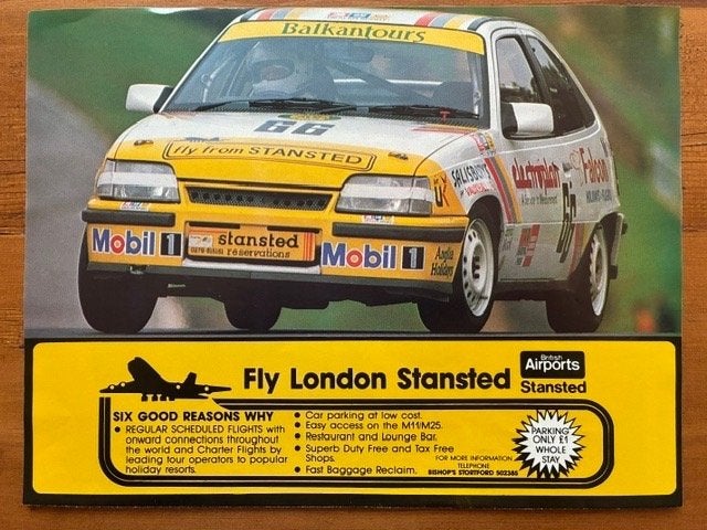 Poster Opel / Vauxhall racer, rally of Rallycross auto, Ophalen of Verzenden, Gebruikt, Auto's