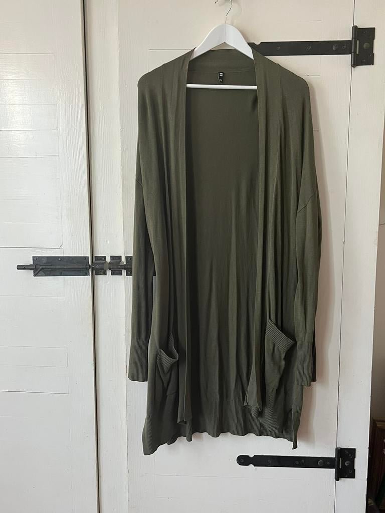 Mooi lang vest HEMA donkergroen, Ophalen of Verzenden, Zo goed als nieuw, Maat 46/48 (XL) of groter, Groen
