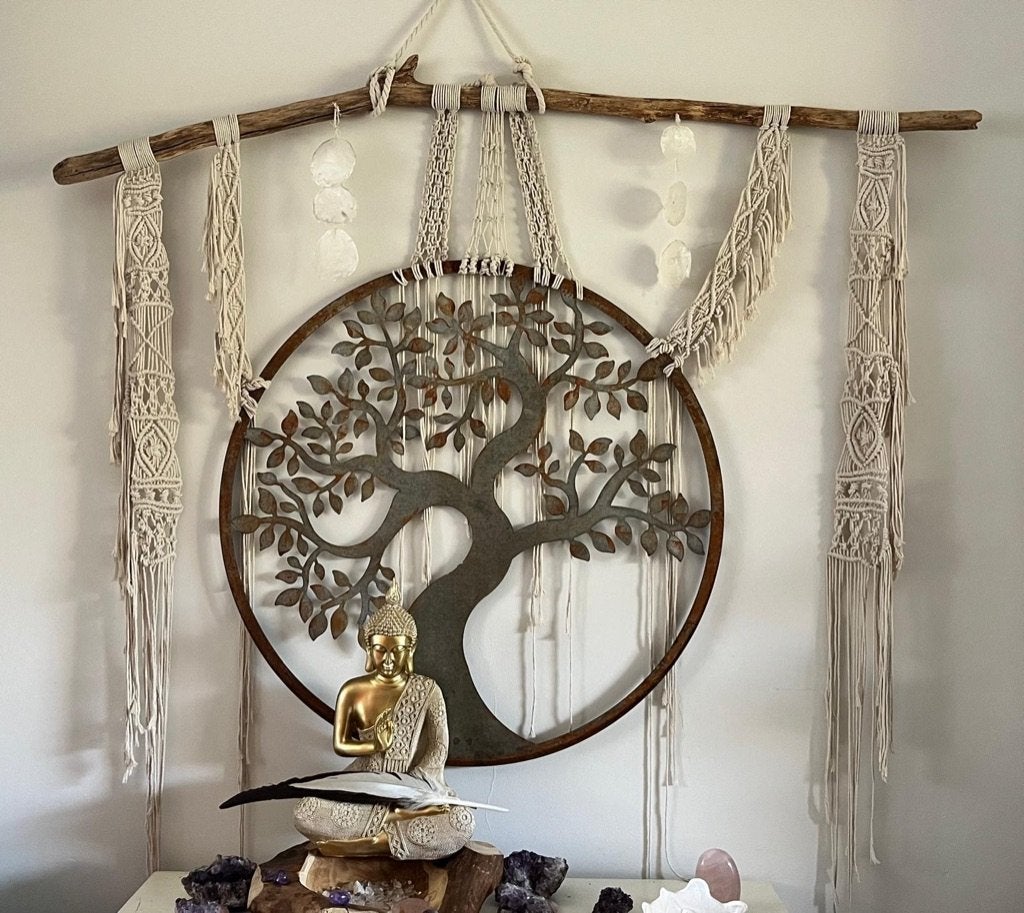 Macramé Tree of life `(levensboom), Ophalen, Metaal, Gebruikt, Meerkleurig