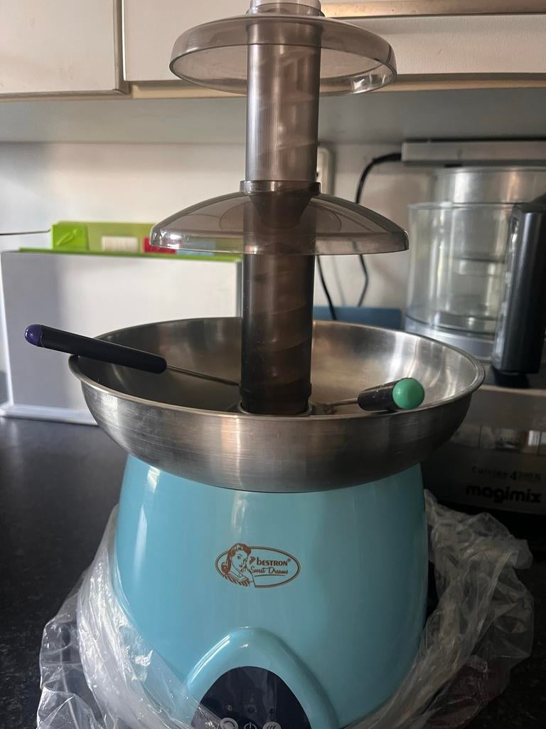 Bestron Chocoladefontein compleet met accessoires, Witgoed en Apparatuur, Fonduesets, Ophalen, Zo goed als nieuw, Elektrisch, Fondueset