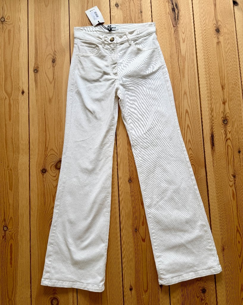 Zenggi Flared Broek / Jeans - Off White - Maat XS / 34 NIEUW, Ophalen of Verzenden, Nieuw, Wit, W27 (confectie 34) of kleiner