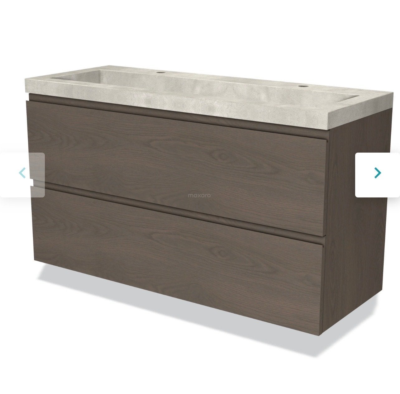 GEZOCHT | Modulo Badkamermeubel 120 cm Donkerbruin eiken, 100 tot 150 cm, Nieuw, Ophalen of Verzenden, Minder dan 100 cm