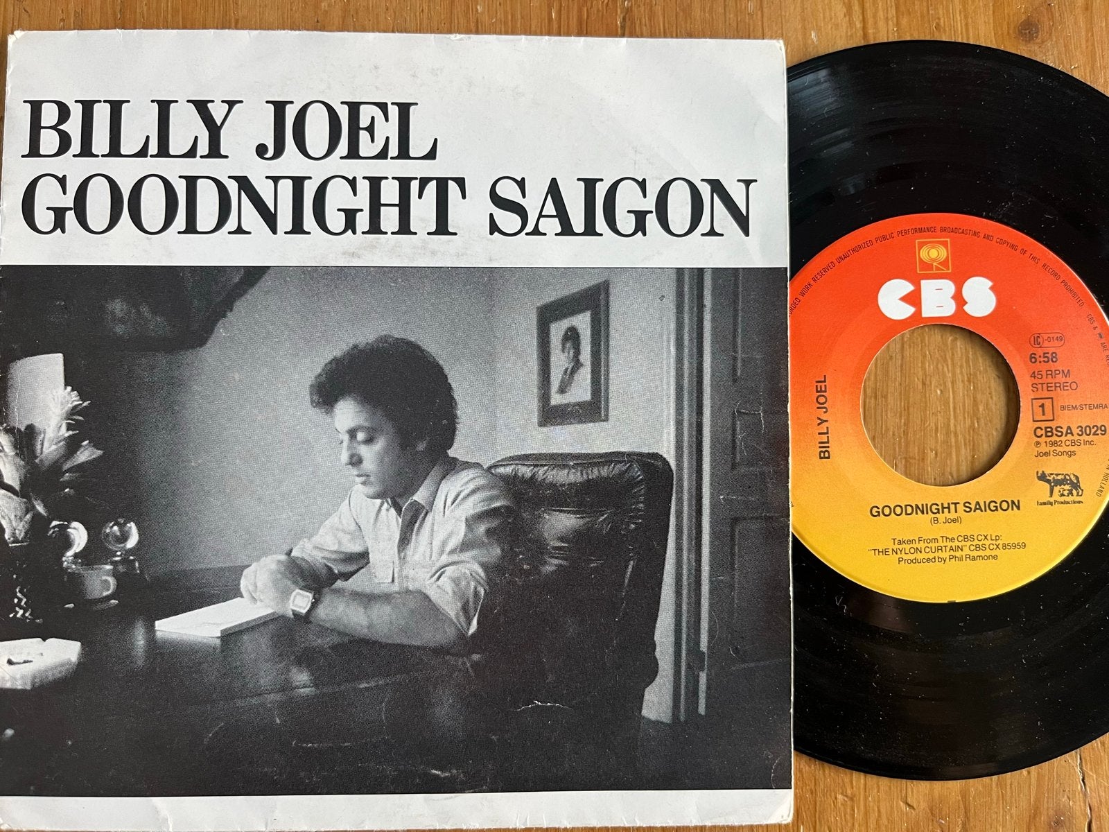 Billy Joel - Goodnight Saigon 7" Vinyl Single (1982), Ophalen of Verzenden, 7 inch, Pop