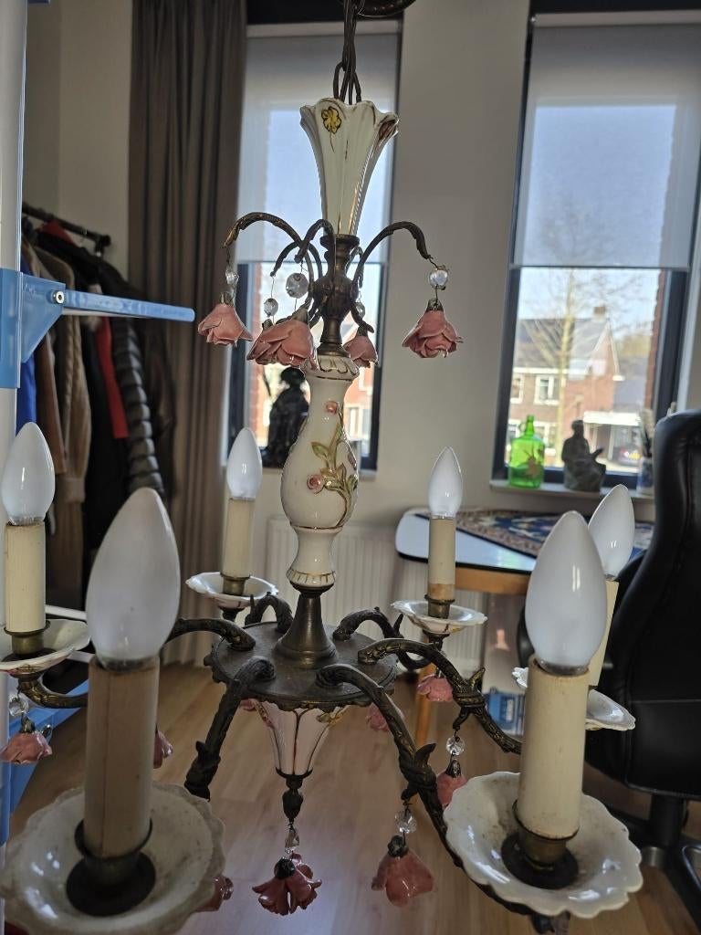 Antieke porseleinen Hanglamp, Ophalen