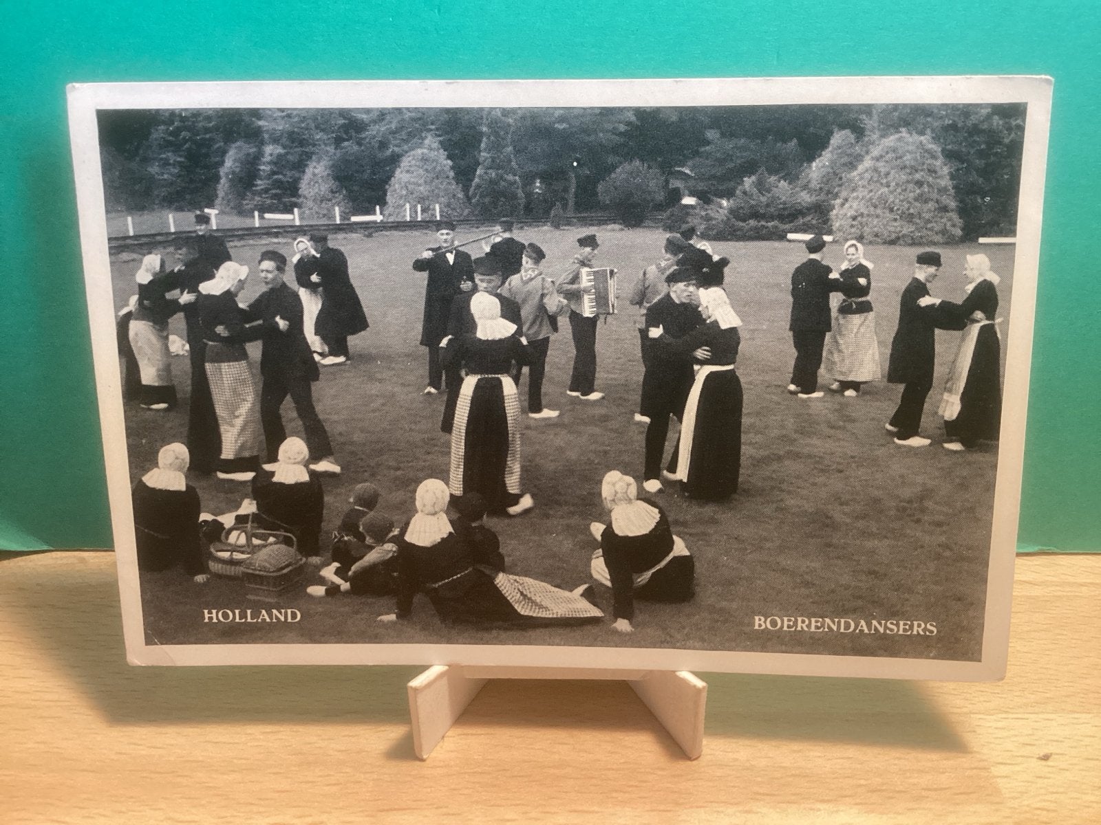 Onbekend    Boeren dansers Holland    489, Ophalen of Verzenden, 1940 tot 1960, Gelopen