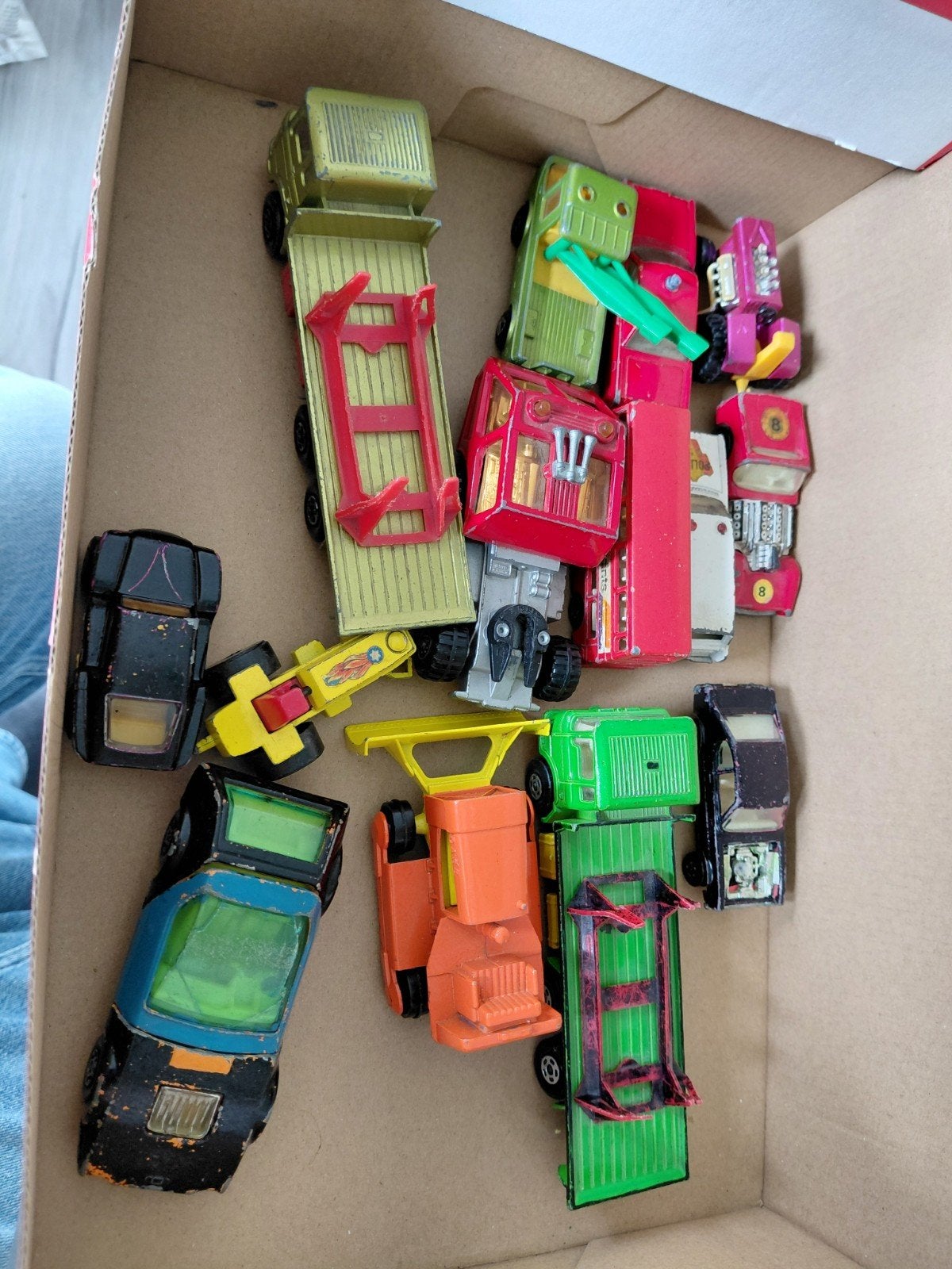 Doos met diverse Matchbox speelgoedauto's, Ophalen of Verzenden
