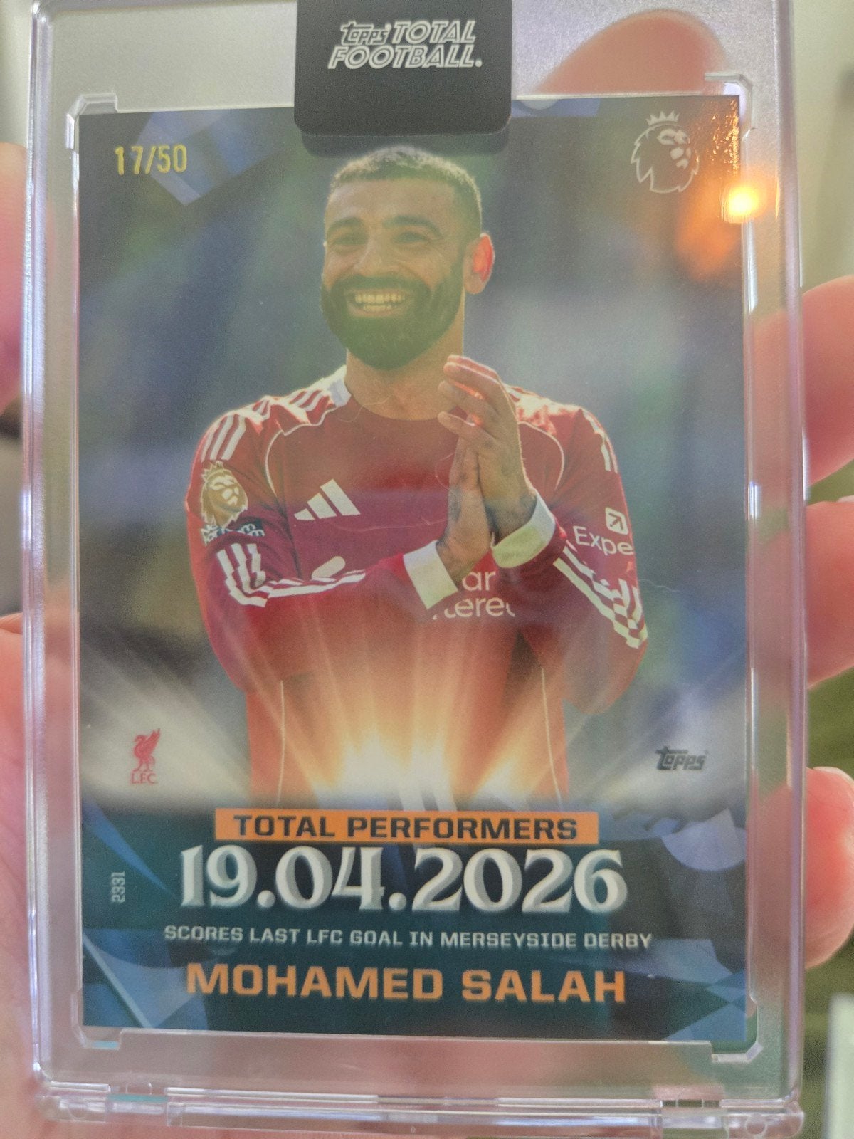 Mo Salah Topps Total Football /50 Limited Edition Kaart, Verzamelen, Ophalen of Verzenden, Zo goed als nieuw, Buitenlandse clubs