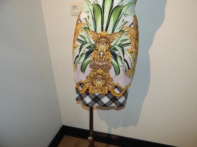 Cavalli stretch jurk prachtig design goud look zeepaard S, Overige kleuren, Verzenden, Zo goed als nieuw, Cavalli
