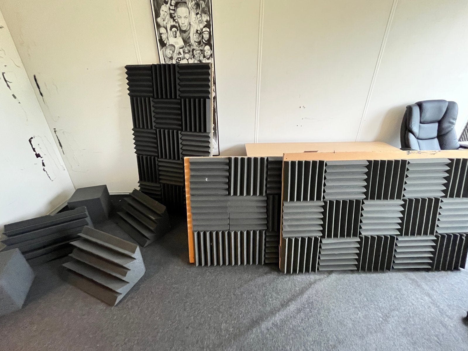 Geluidsisolatie voor muziekstudio - 3x 90-100x150cm hele set, Ophalen, Overige materialen, 4 tot 8 cm, Muurisolatie