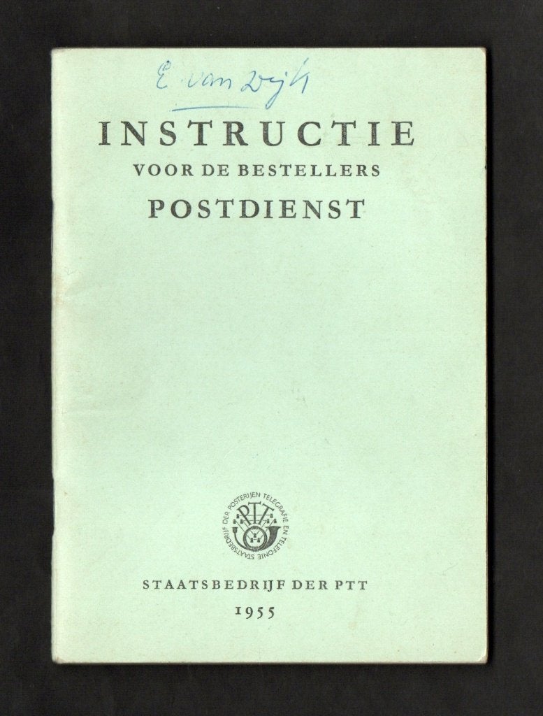 Instructie voor Bestellers Postbode Postdienst PTT 1955, Ophalen of Verzenden, Zo goed als nieuw