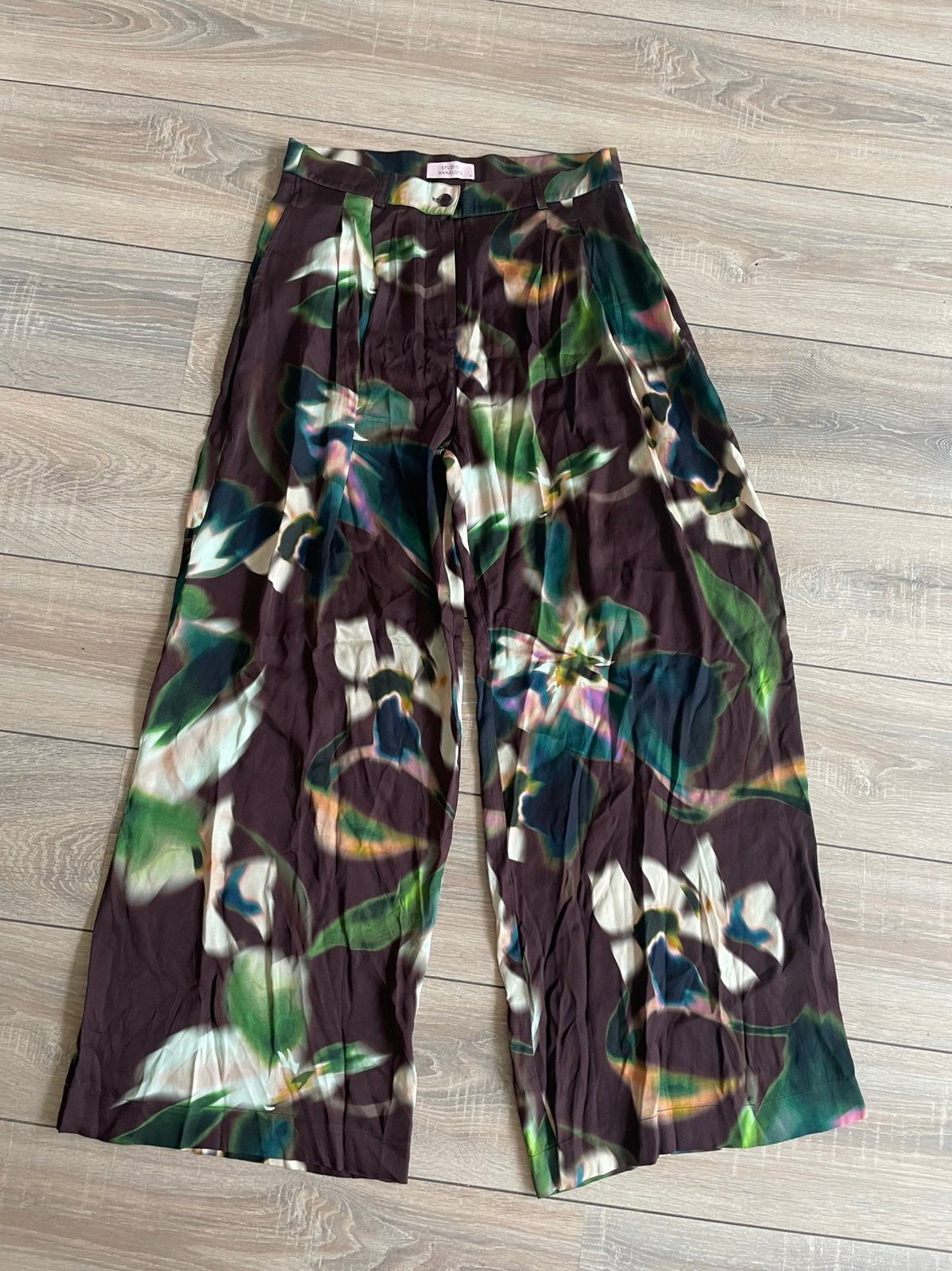 Studio Anneloes Sien satin broek gaaf espresso mt M, Maat 38/40 (M), Bruin, Ophalen of Verzenden, Zo goed als nieuw