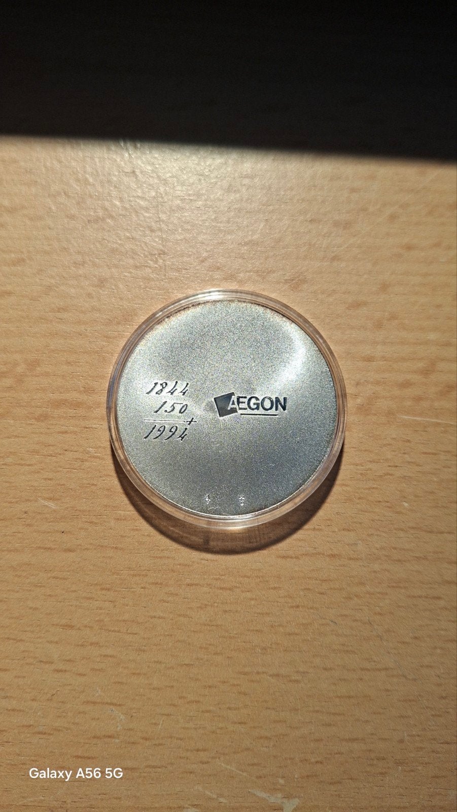 Zilveren herdenkingsmunt Aegon 150 jaar (1844-1994), Postzegels en Munten, Ophalen of Verzenden, Koningin Beatrix, 50 gulden, Zilver