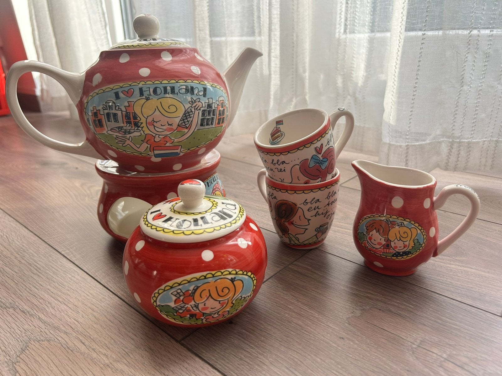 Mooie Blond Amsterdam thee servies set, Huis en Inrichting, Keuken | Servies, Ophalen, Aardewerk, Blond Amsterdam