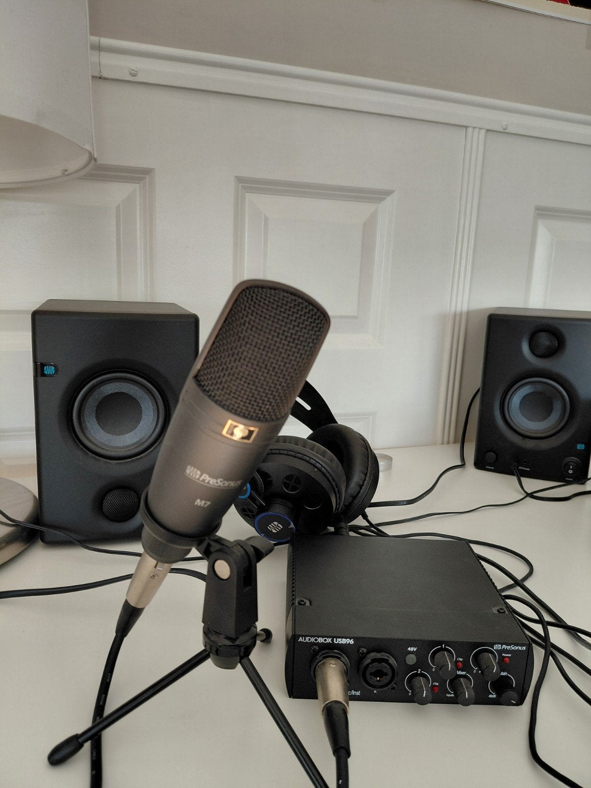 PreSonus Studio One: M7 microfoon, AudioBox, hoofdtelefoon, Ophalen, Zo goed als nieuw, Studiomicrofoon