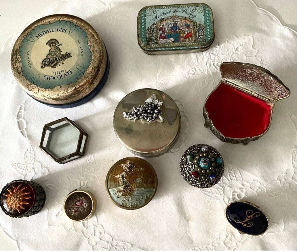 Collectie van 10 Vintage Blikken en Doosjes, Verzamelen, Ophalen of Verzenden, Gebruikt, Overige, Bolletje