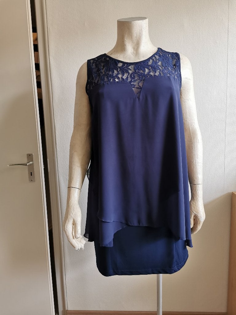 148 .. zgan jurk van bodyflirt maat 44 - 46, Blauw, Jurk, Ophalen of Verzenden, Zo goed als nieuw