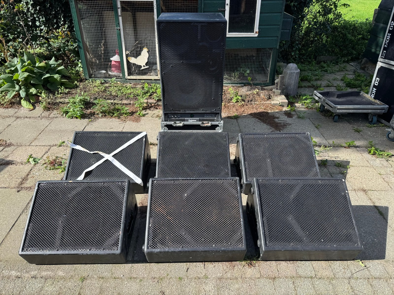 Monitorspeaker set in Flightcase, Audio, Tv en Foto, Ophalen, Gebruikt, Speakerset