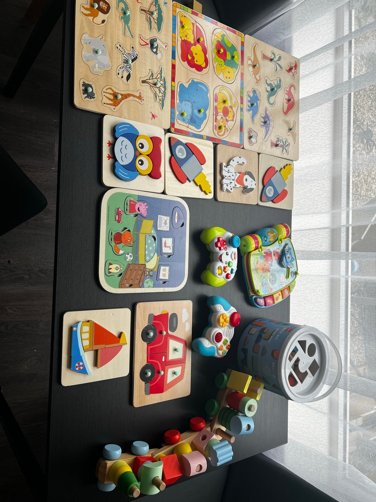 Partij kinderspeelgoed: puzzels, trein, VTech, HEMA, Ophalen of Verzenden, Gebruikt, Jongen of Meisje