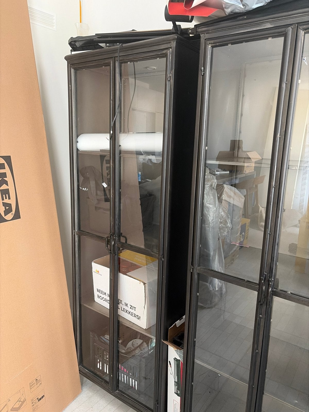 Goossens Wonen Vitrinekast - Stijlvol en Ruim, Ophalen, Gebruikt, 50 tot 100 cm, Metaal