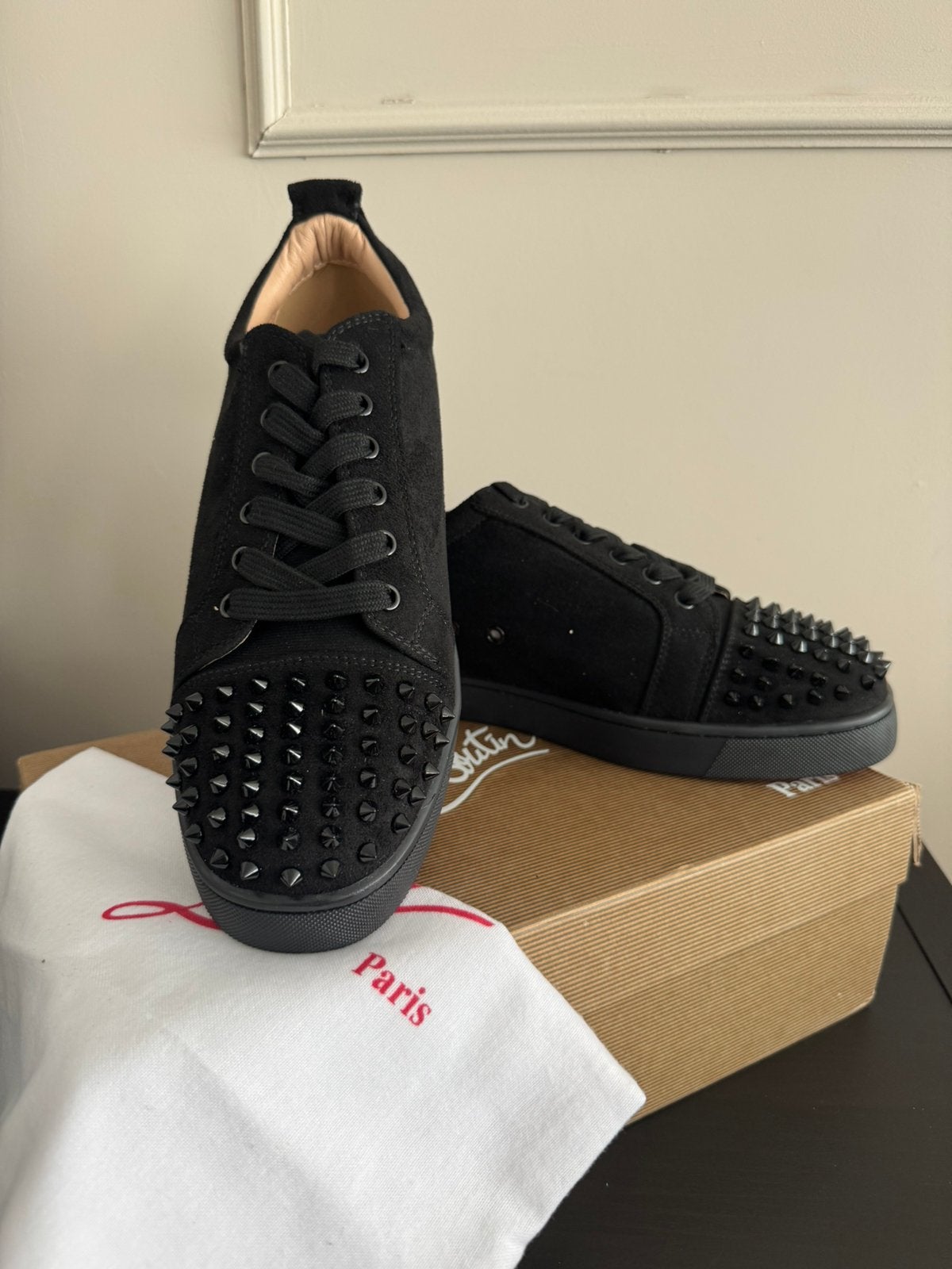 Louboutin sneakers maat 43, Zwart, Nieuw, Ophalen of Verzenden, Sneakers of Gympen