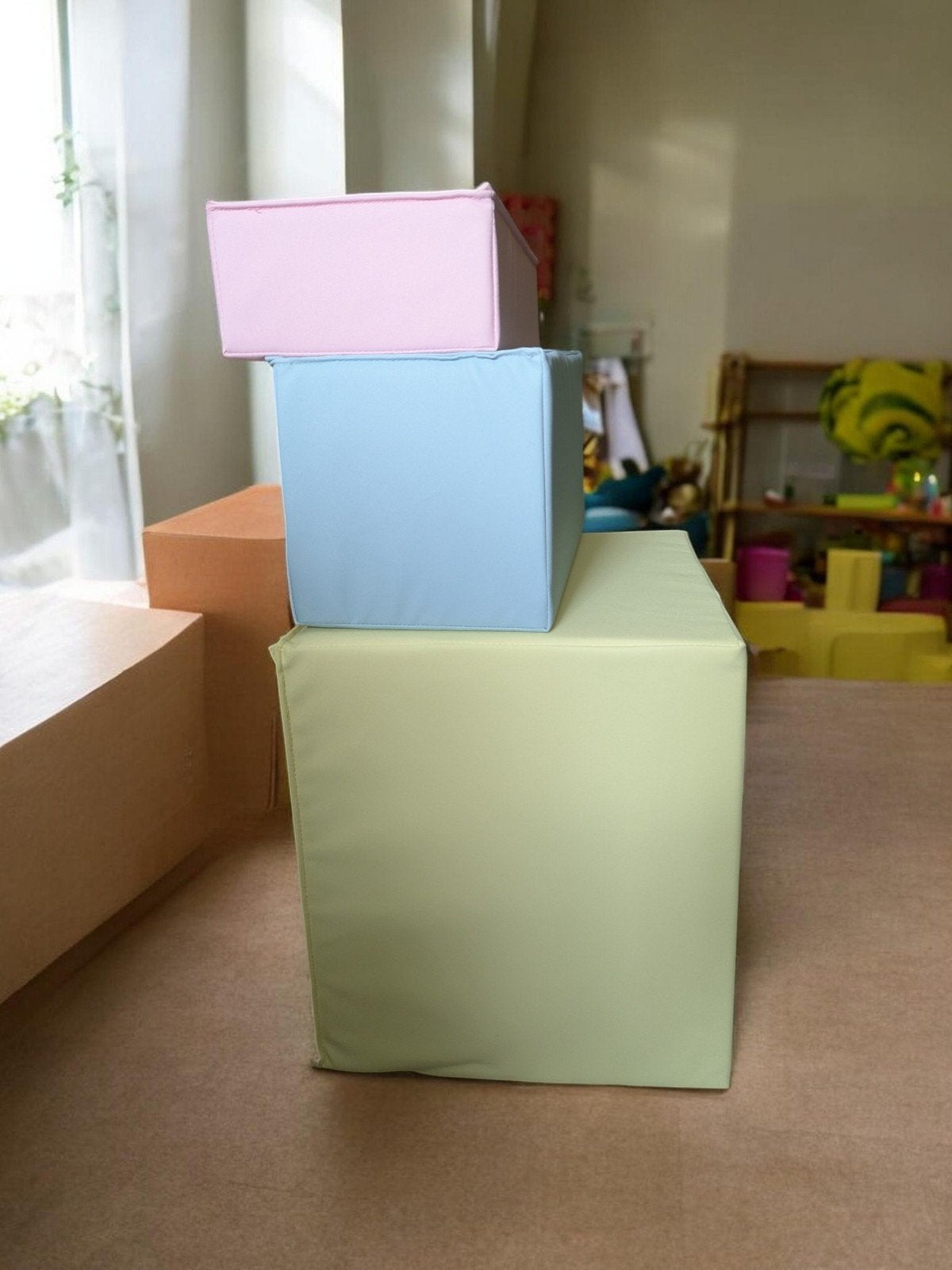 foam spel blokken, Ophalen