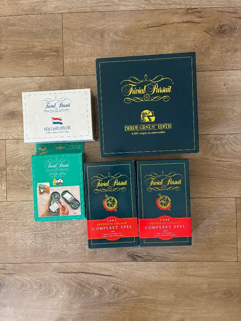 Trivial Pursuit, set van 5 spellen, Vijf spelers of meer, Ophalen, Zo goed als nieuw, Parker
