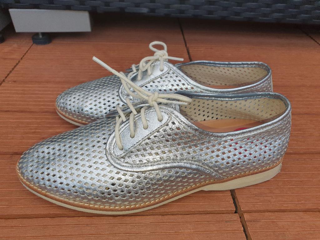 Rollie Derby Punch Silver mt.39 veterschoenen in mooie staat, Kleding | Dames, Schoenen, Overige kleuren, Rollie, Ophalen of Verzenden