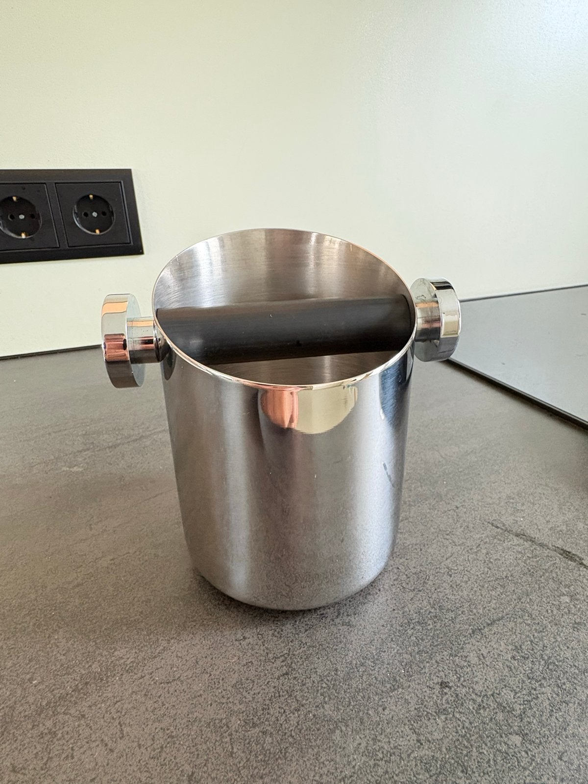 RVS Motta koffie afklopbak, Zilver, Ophalen of Verzenden, Metaal, Overige merken