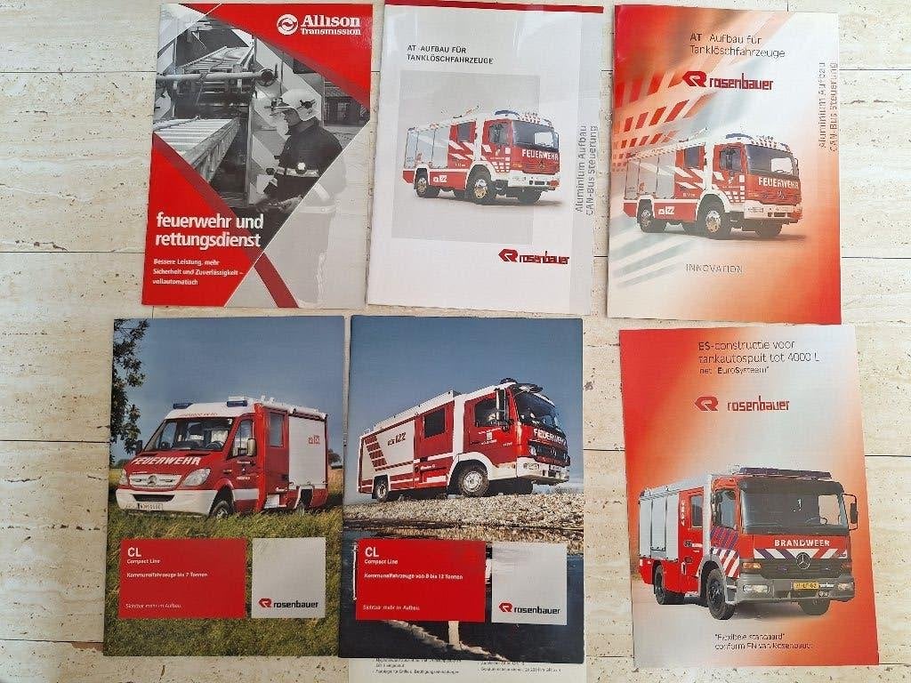 Brandweer folders Unimog Rosenbauer enz, Ophalen of Verzenden, Zo goed als nieuw, Overige merken
