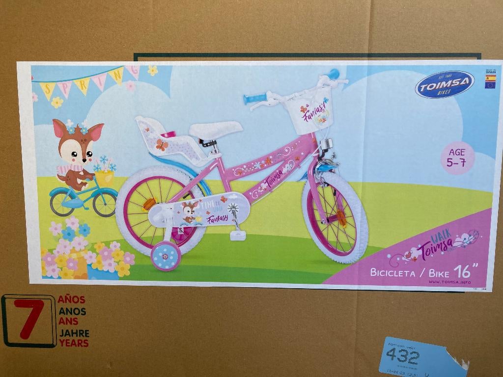 Kinderfiets - Toimsa Fantasy Walk, Fietsen en Brommers, Fietsen | Kinderfietsjes, Zijwieltjes, 16 tot 20 inch, Velgrem, Zo goed als nieuw