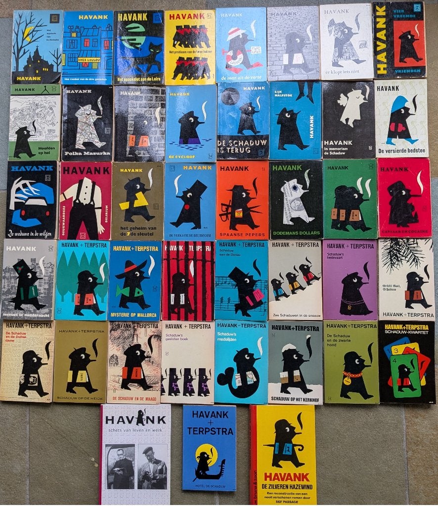 Havank, 41 deeltjes uit de Havank en Havank/Terpstra serie, Ophalen of Verzenden, Gelezen, Havank