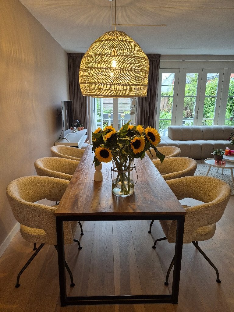 Eettafel, Ophalen, Gebruikt, Modern Industrieel, 200 cm of meer