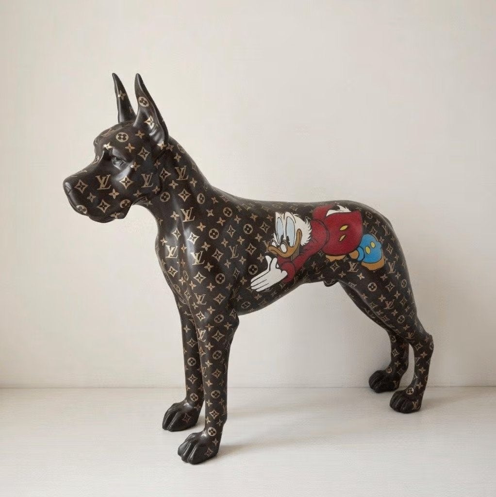 Unieke designer hond object – Louis Vuitton stijl - 120cm, Ophalen, Meerkleurig, 120 cm, Object