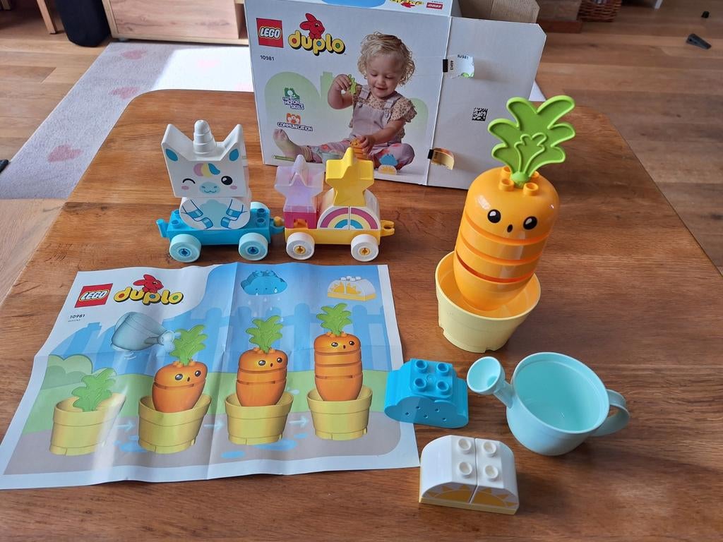 LEGO Duplo Eenhoorn en Wortel Kweekset (10953 & 10981), Ophalen of Verzenden