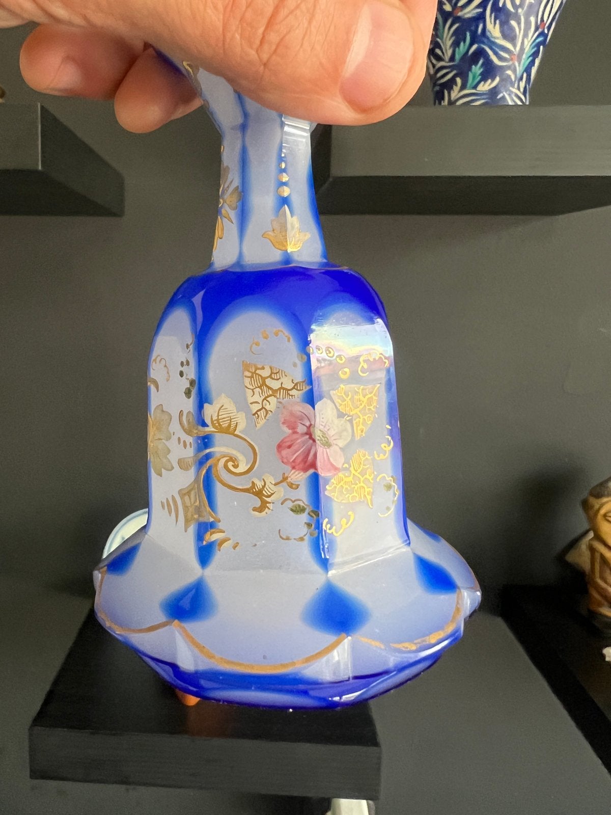 Antiek Biedermeier/Napoleon III Opaalglas Parfumflesje, Antiek en Kunst, Ophalen of Verzenden