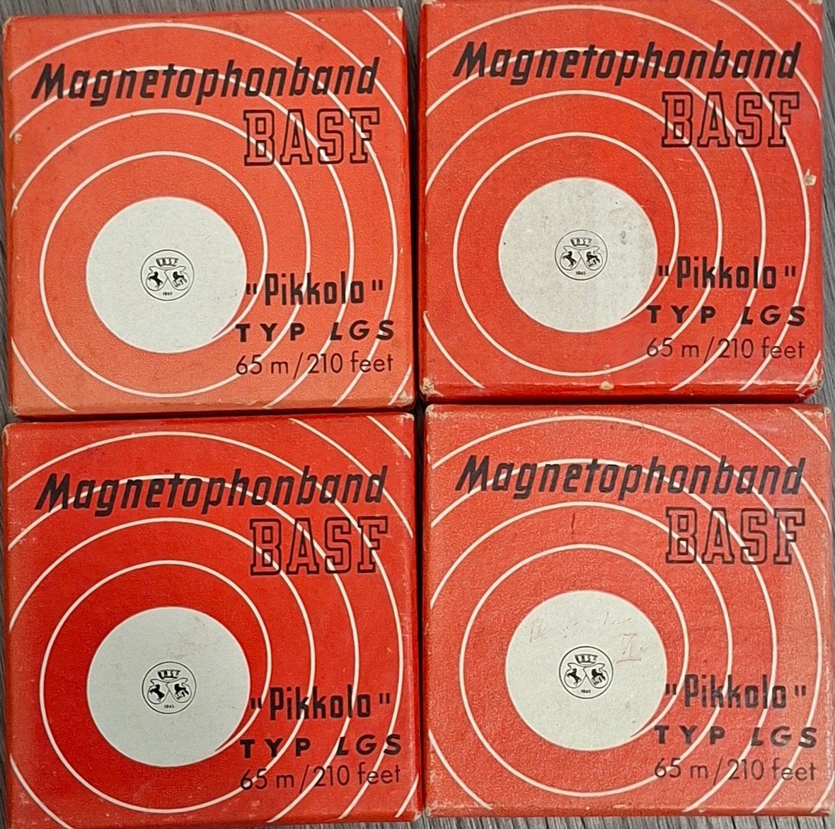 4x BASF "Pikkolo" TYP LGS 65m/210ft magneetbanden, Ophalen of Verzenden, Onderdeel, Met banden
