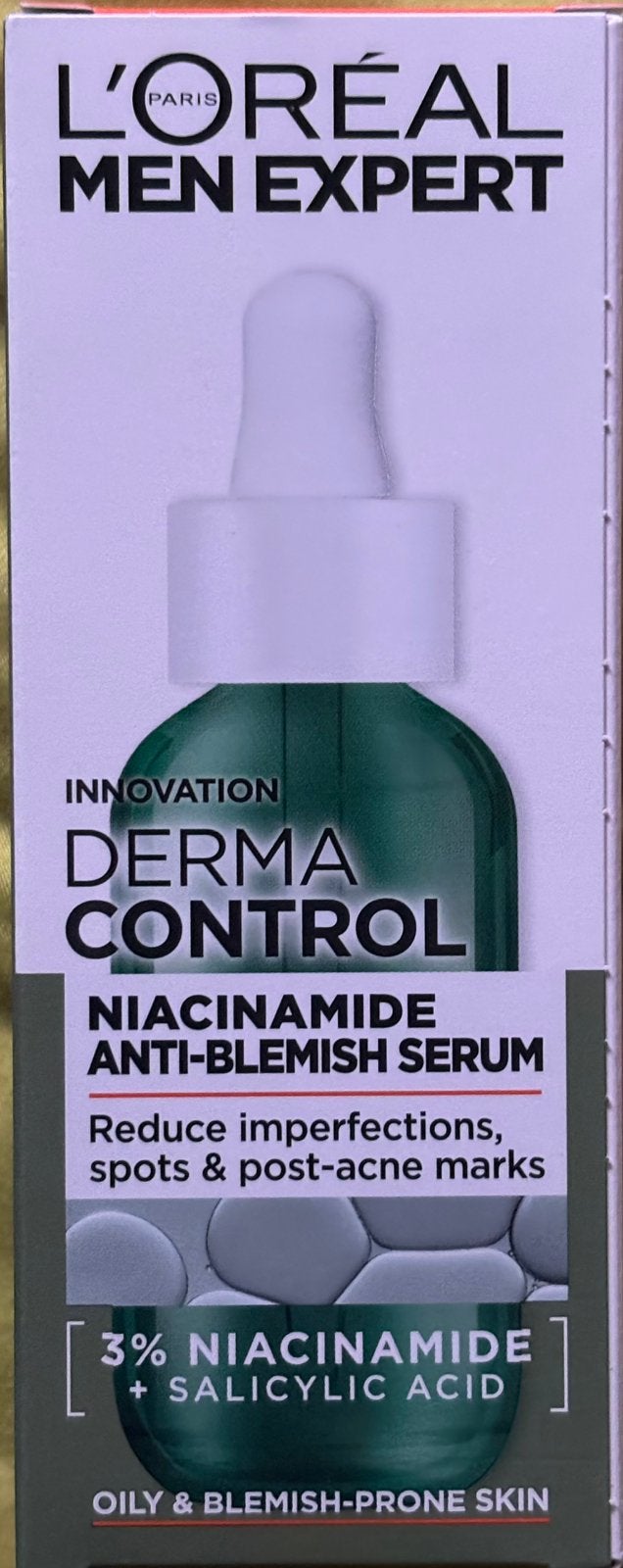 L'Oreal Paris Men Expert Derma Control niaciamide serum, Ophalen, Nieuw, Gehele gezicht, Verzorging