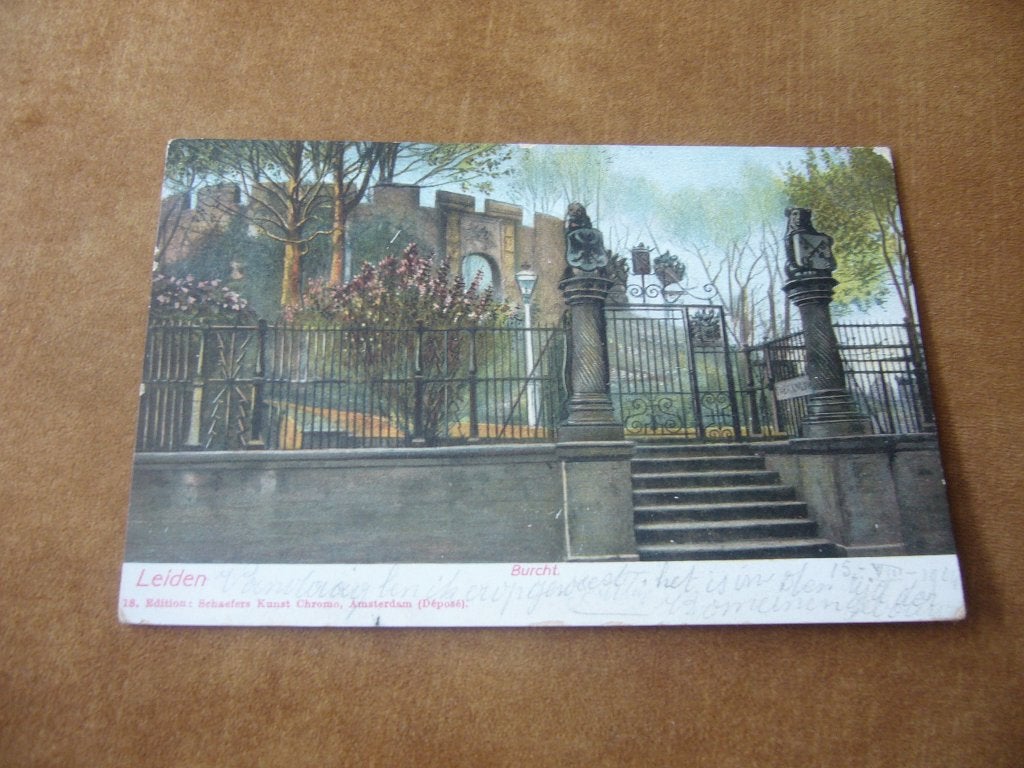LEIDEN  =  BURCHT  BRIEFKAART, Ophalen of Verzenden, Voor 1920, Gelopen, Zuid-Holland