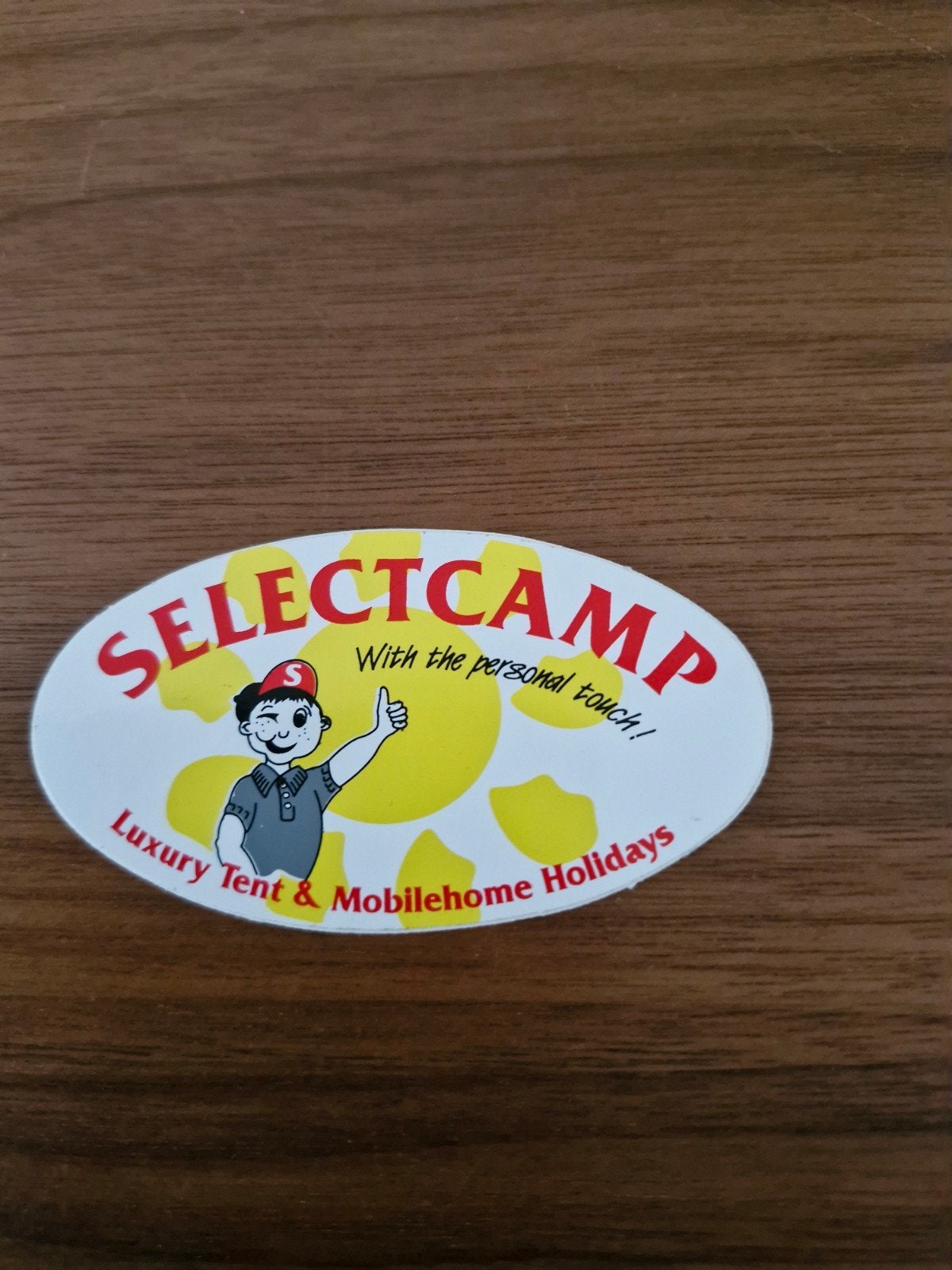 9799 Selectcamp Sticker - Luxury Tent & Mobilehome Holidays, Ophalen of Verzenden, Zo goed als nieuw, Overige typen