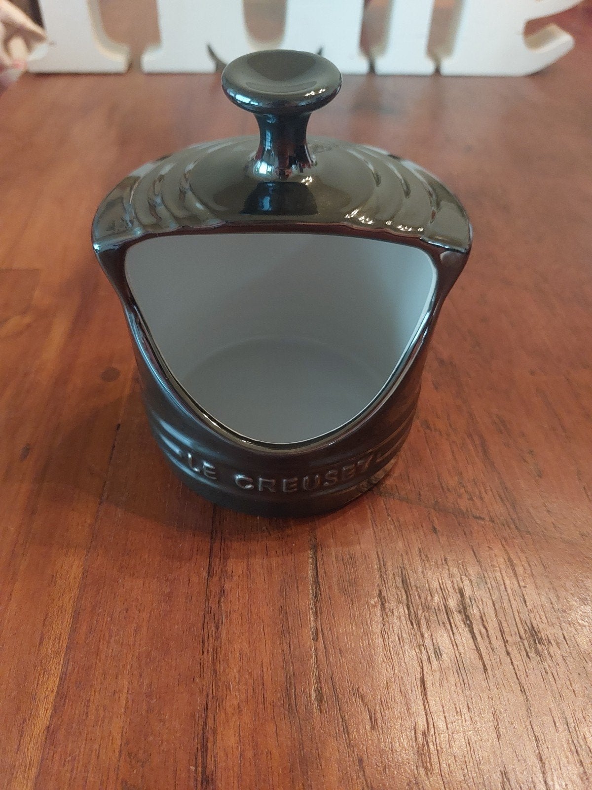 Le Creuset zoutpot metallic/antraciet, Le Creuset, Ophalen of Verzenden, Steen/keramiek, Overige typen
