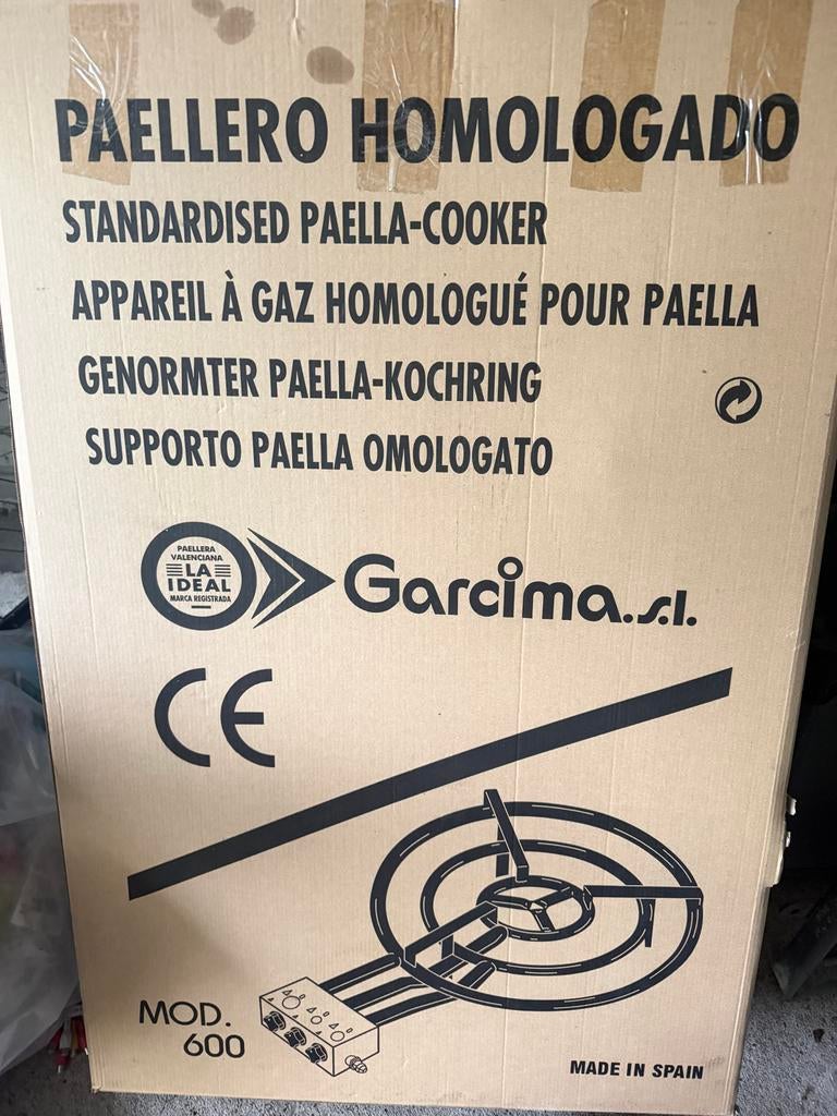 Garcima Paellero Homologado Gas Paella Kookring MOD. 600, Minder dan 85 cm, Nieuw, 3 kookzones of minder, Ophalen of Verzenden