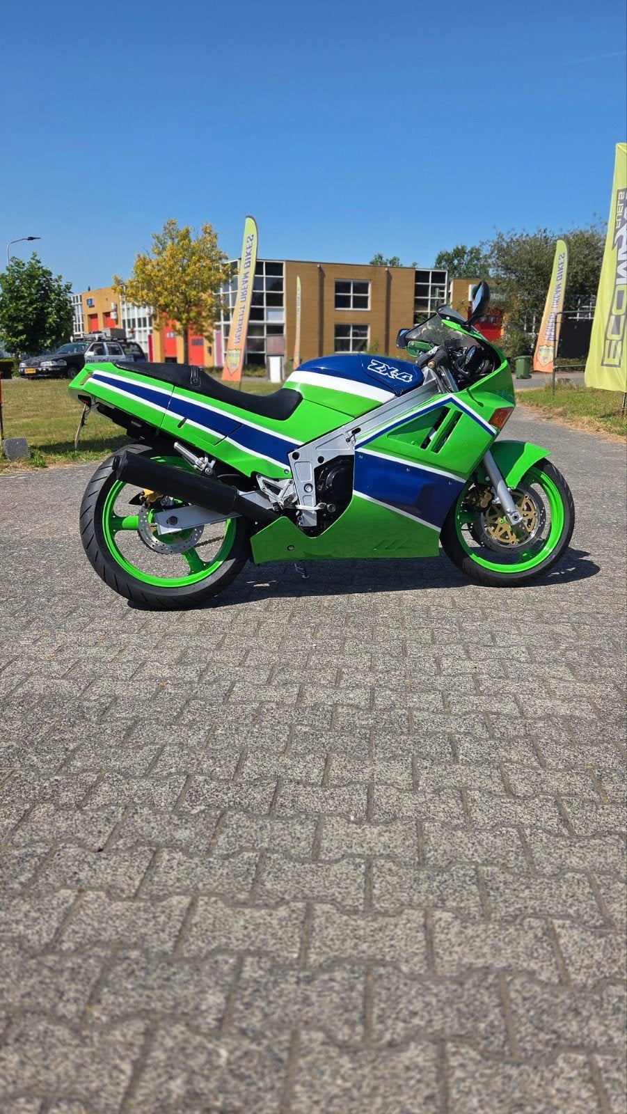 Kawasaki ZX4 Sportmotor - Groen/Blauw zxr, zxr400 400cc, Motoren, Motoren | Kawasaki, Bedrijf