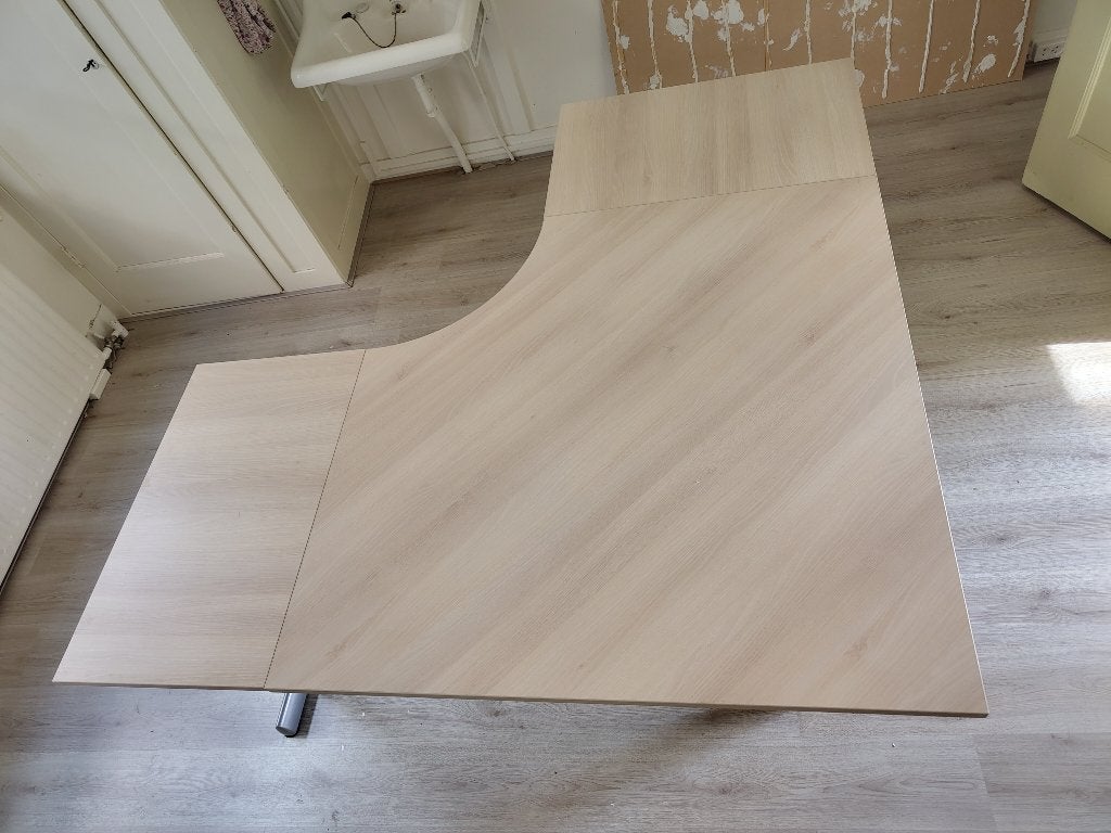 Hoekbureau, Huis en Inrichting, Bureaus, Ophalen, 90 cm, Gebruikt, In hoogte verstelbaar