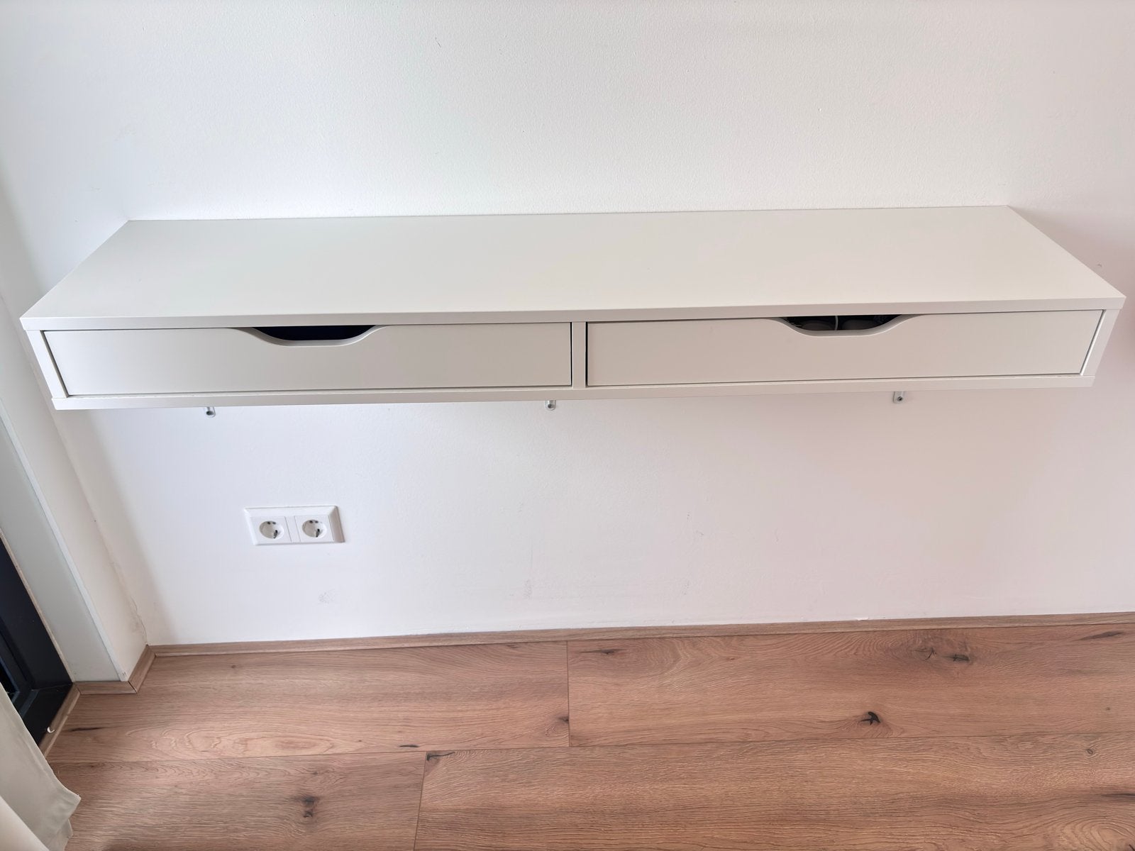 IKEA EKBY ALEX wandplank met lades - Wit, zo goed als nieuw, Ophalen, Overige materialen, 100 tot 150 cm, Zo goed als nieuw
